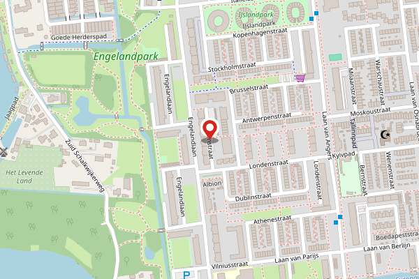 Brandweer-melding op Londenstraat, Haarlem op 30 april, kaart-overzicht