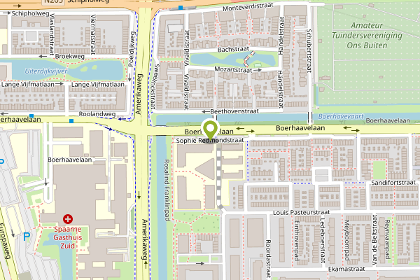 Ambulance-melding op Redmondstraat, Haarlem op 30 april, kaart-overzicht