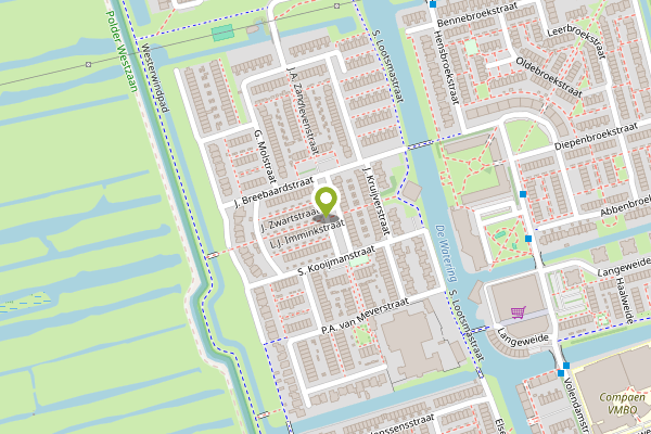 Ambulance-melding op J.A. Zandlevenstraat, Zaandam op 1 mei, kaart-overzicht