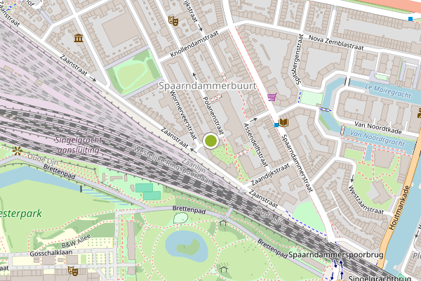 Ambulance-melding op Adrichemstraat, Amsterdam op 5 juni, kaart-overzicht
