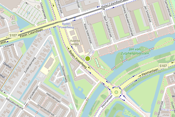 Ambulance-melding op Jan van Zutphenstraat, Amsterdam op 5 juni, kaart-overzicht