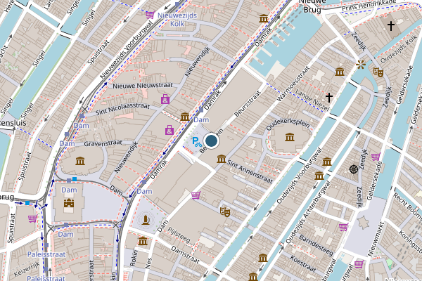 Politie-melding op Beursplein, Amsterdam op 5 juni, kaart-overzicht