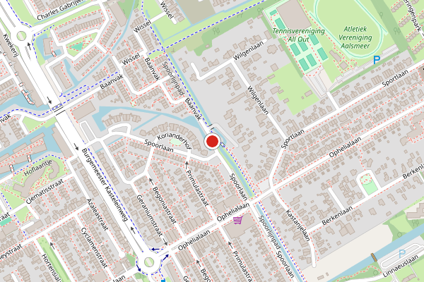 Brandweer-melding op Baanvak, Aalsmeer op 5 juni, kaart-overzicht