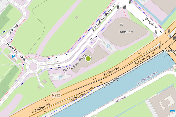 Ambulance-melding op Piet Guilonardweg, Schiphol op 6 juni, kaart-overzicht