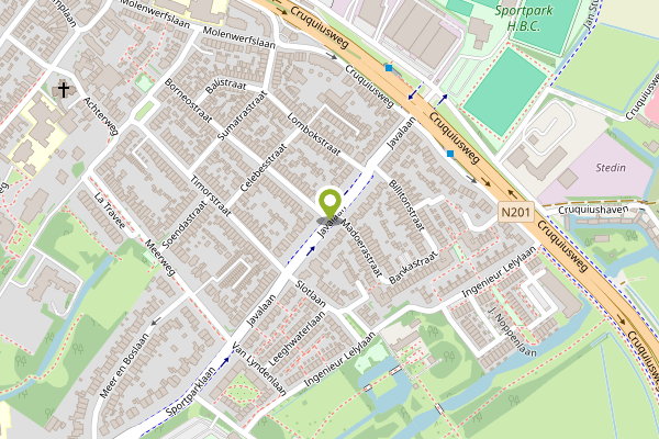 Ambulance-melding op Javalaan, Heemstede op 23 april, kaart-overzicht