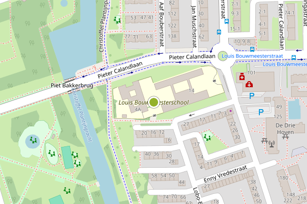Ambulance-melding op Louis Bouwmeesterstraat, Amsterdam op 6 juni, kaart-overzicht