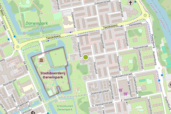 Ambulance-melding op Thijssestraat, Zaandam op 5 juni, kaart-overzicht