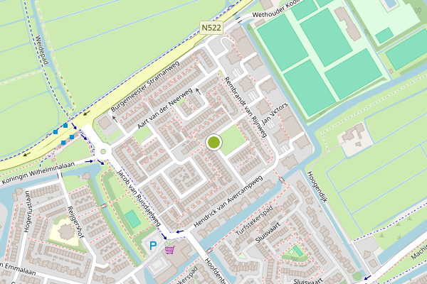 Ambulance-melding op Reinier Noomsstraat, Ouderkerk aan de Amstel op 6 juni, kaart-overzicht
