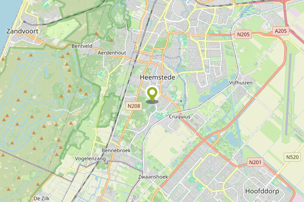 Ambulance-melding op ter van Lennepweg, Heemstede op 22 april, kaart-overzicht