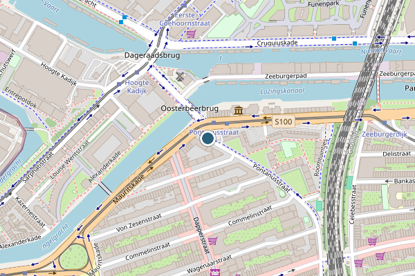 Politie-melding op Pontanusstraat, Amsterdam op 6 juni, kaart-overzicht