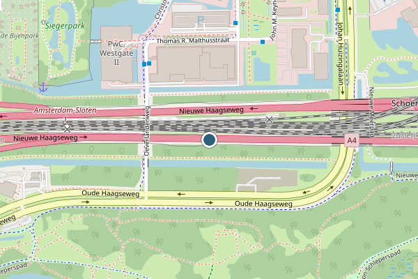 Politie-melding op Nieuwe Haagseweg, Amsterdam op 6 juni, kaart-overzicht