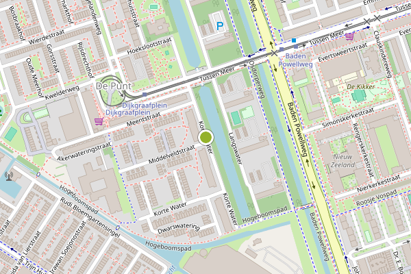 Ambulance-melding op Korte Water, Amsterdam op 6 juni, kaart-overzicht