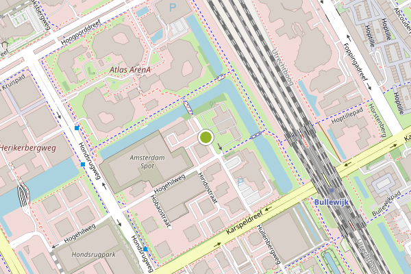 Ambulance-melding op Hullenbergweg, Amsterdam op 6 juni, kaart-overzicht