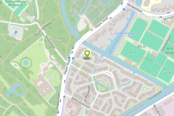 Ambulance-melding op Blamanlaan, Heemstede op 20 april, kaart-overzicht