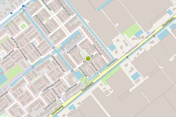 Ambulance-melding op Korfstraat, Kudelstaart op 6 juni, kaart-overzicht