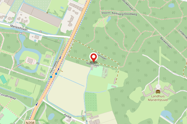 Brandweer-melding op Iepenlaan, Heemstede op 20 april, kaart-overzicht