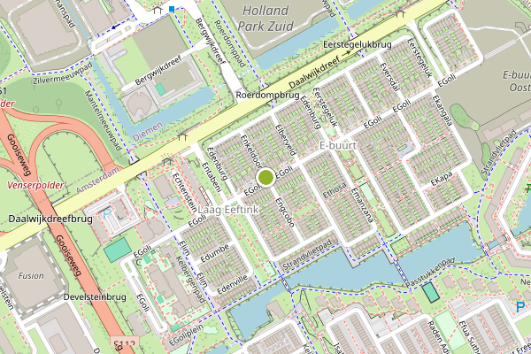 Ambulance-melding op Enkeldoorn, Amsterdam op 6 juni, kaart-overzicht