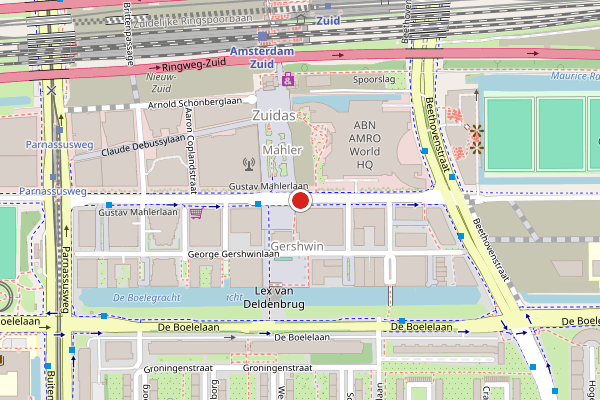 Brandweer-melding op Gustav Mahlerlaan, Amsterdam op 6 juni, kaart-overzicht