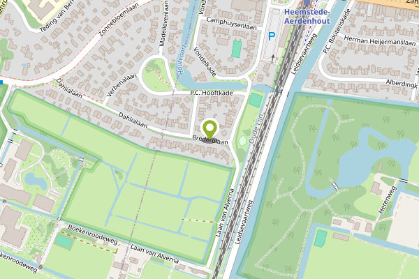 Ambulance-melding op Brederolaan, Heemstede op 18 april, kaart-overzicht