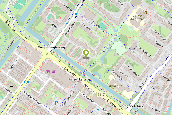 Ambulance-melding op Binnenvaart, Amsterdam op 2 mei, kaart-overzicht