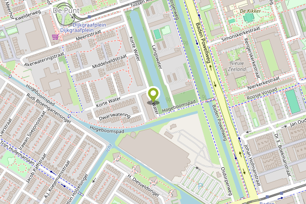 Ambulance-melding op Korte Water, Amsterdam op 1 mei, kaart-overzicht