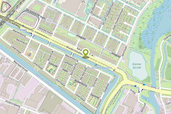Ambulance-melding op Muiderstraatweg, Diemen op 1 mei, kaart-overzicht
