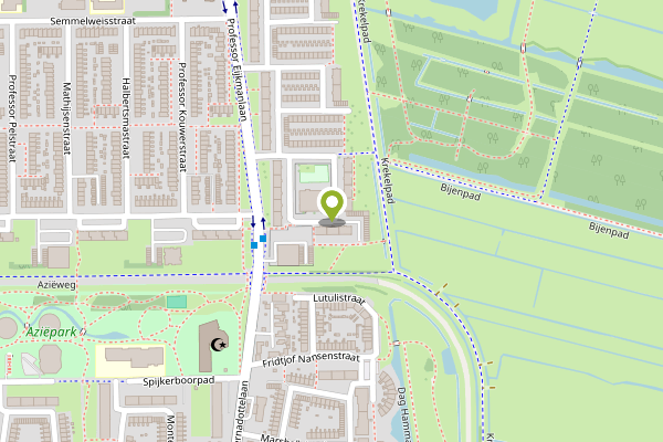 Ambulance-melding op Van der Scheerstraat, Haarlem op 1 mei, kaart-overzicht
