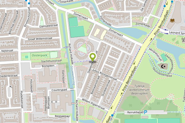 Ambulance-melding op Diepenbrockstraat, Haarlem op 1 mei, kaart-overzicht