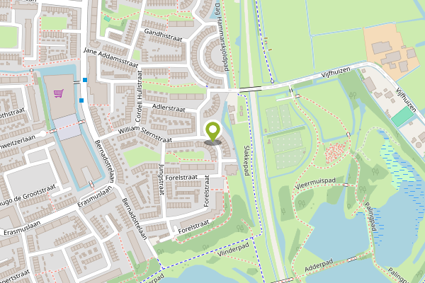 Ambulance-melding op Lagerlofstraat, Haarlem op 1 mei, kaart-overzicht