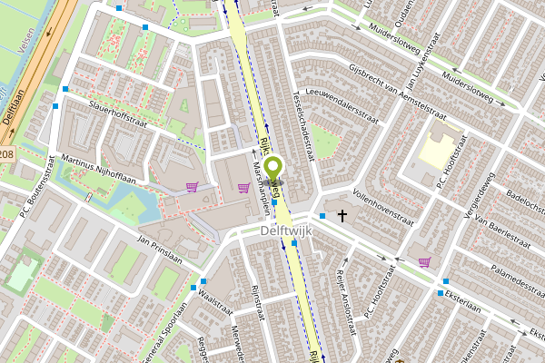 Ambulance-melding op Rijksstraatweg, Haarlem op 1 mei, kaart-overzicht