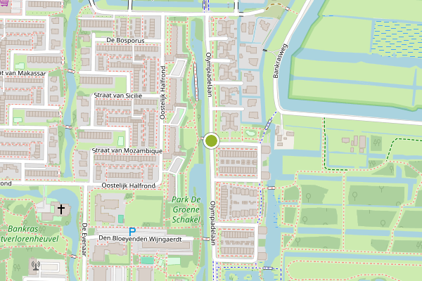 Ambulance-melding op Olympiadelaan, Amstelveen op 7 juni, kaart-overzicht