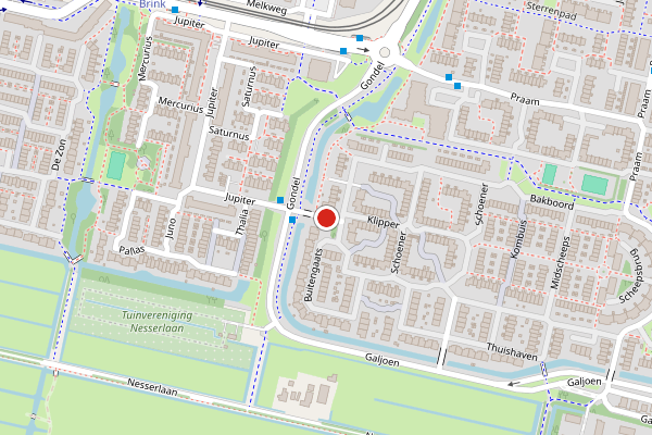Brandweer-melding op Schoener, Amstelveen op 7 juni, kaart-overzicht