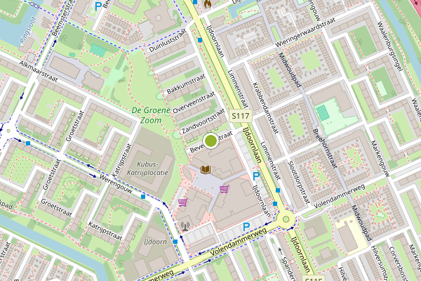 Ambulance-melding op Beverwijkstraat, Amsterdam op 8 juni, kaart-overzicht
