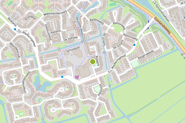 Ambulance-melding op Lunettenpad, Weesp op 8 juni, kaart-overzicht
