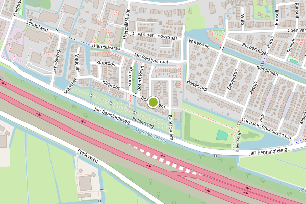 Ambulance-melding op Boterbloem, Ouderkerk aan de Amstel op 8 juni, kaart-overzicht