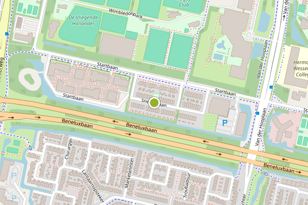 Ambulance-melding op Snelliuslaan, Amstelveen op 8 juni, kaart-overzicht