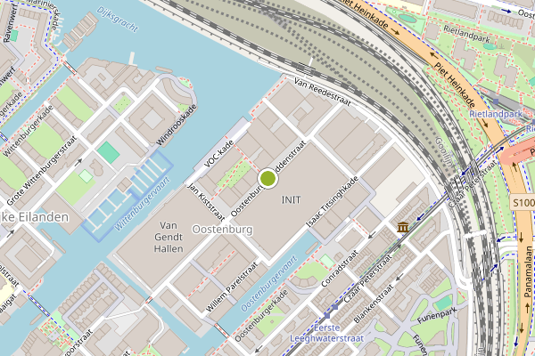 Ambulance-melding op Oostenburgermiddenstraat, Amsterdam op 8 juni, kaart-overzicht