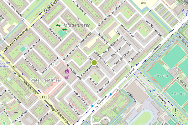 Ambulance-melding op Ehrlichstraat, Amsterdam op 8 juni, kaart-overzicht