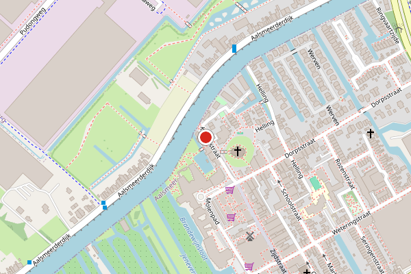 Brandweer-melding op Kanaalstraat, Aalsmeer op 8 juni, kaart-overzicht