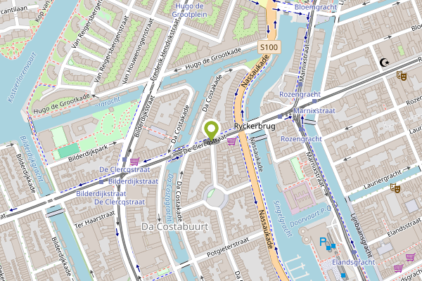 Ambulance-melding op De Clercqstraat, Amsterdam op 2 mei, kaart-overzicht