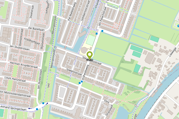 Ambulance-melding op Bikostraat, Haarlem op 2 mei, kaart-overzicht