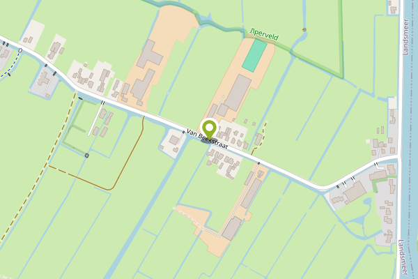 Ambulance-melding op van Beekstraat, Landsmeer op 23 april, kaart-overzicht