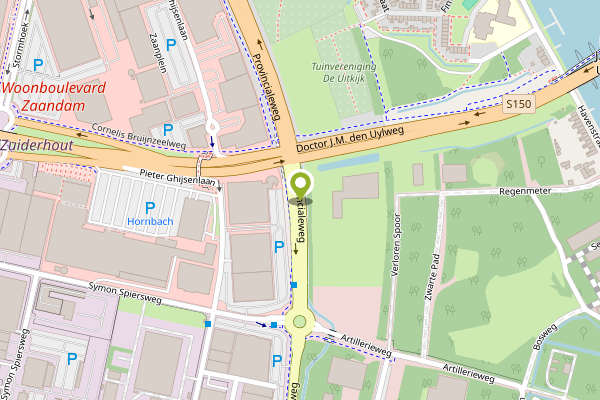 Ambulance-melding op Provincialeweg, Zaandam op 2 mei, kaart-overzicht