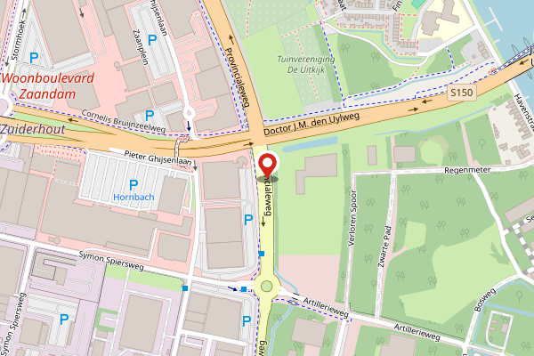 Brandweer-melding op Provincialeweg, Zaandam op 2 mei, kaart-overzicht