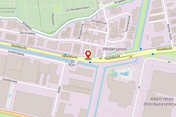 Brandweer-melding op Hoofdtocht, Zaandam op 2 mei, kaart-overzicht