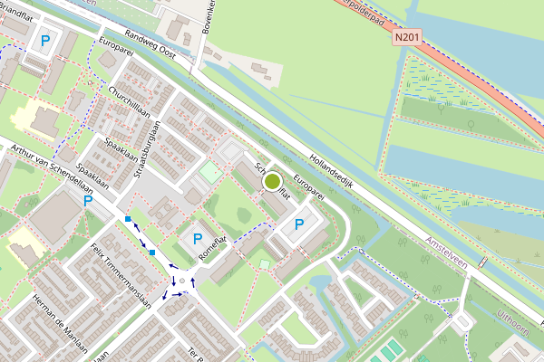 Ambulance-melding op Schumanflat, Uithoorn op 9 juni, kaart-overzicht