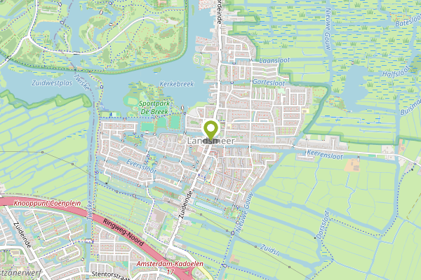 Ambulance-melding op 12mc149 Giessenburg, Landsmeer op 20 april, kaart-overzicht