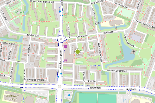 Ambulance-melding op Lindenlaan, Amstelveen op 9 juni, kaart-overzicht