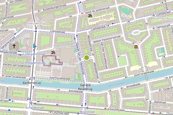 Ambulance-melding op Pastelstraat, Amsterdam op 9 juni, kaart-overzicht