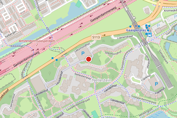 Brandweer-melding op Leksmondhof, Amsterdam op 9 juni, kaart-overzicht